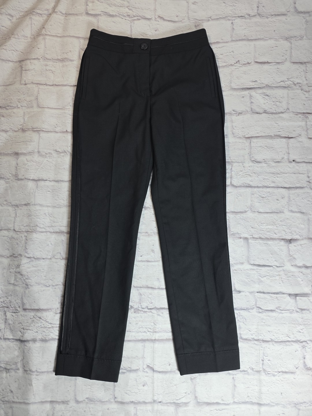 Balenciaga Tuxedo Pants size 34(28x28) Black Made in Italy Side Stripe Trousers